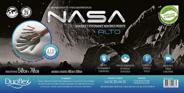 Kit Com 2 Travesseiro Nasa-x Alto Viscoelástico - Duoflex - Imagem 3
