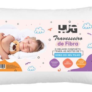 Travesseiro De Fibra Infantil Lavavel Antialergico Macio