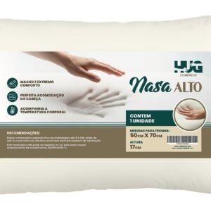 Travesseiro Viscoelástico Nasa Alto 17 Cm Hug Tradicional